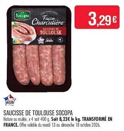 SAUCISSE DE TOULOUSE SOCOPA