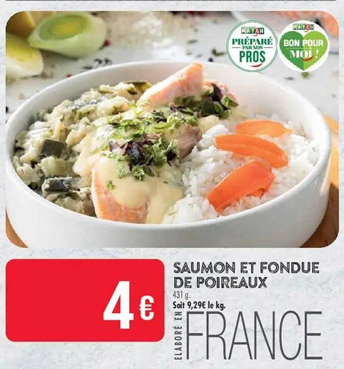 SAUMON ET FONDUE DE POIREAUX