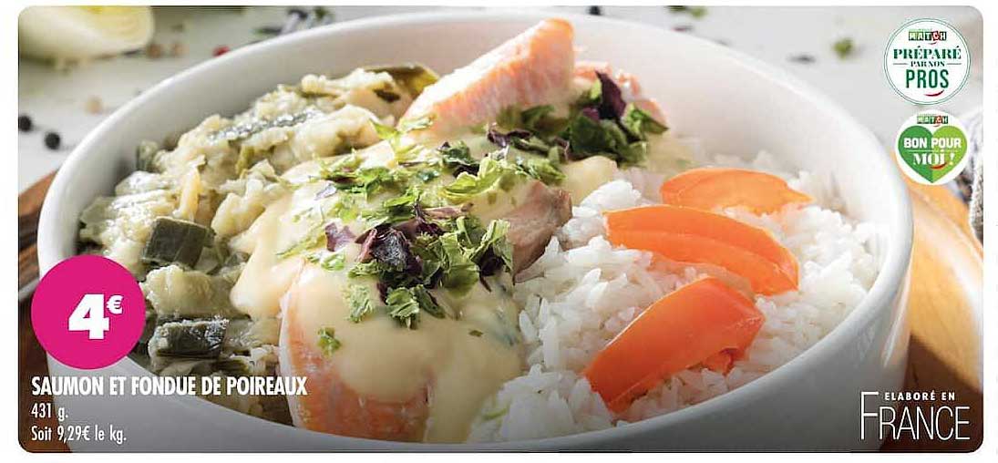 SAUMON ET FONDUE DE POIREAUX