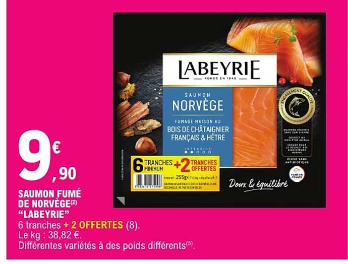 SAUMON FUMÉ DE NORVÈGE «LABEYRIE»