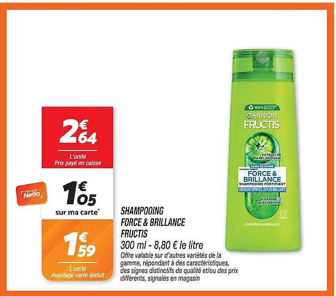 SHAMPOOING FORCE & BRILLANCE FRUCTIS