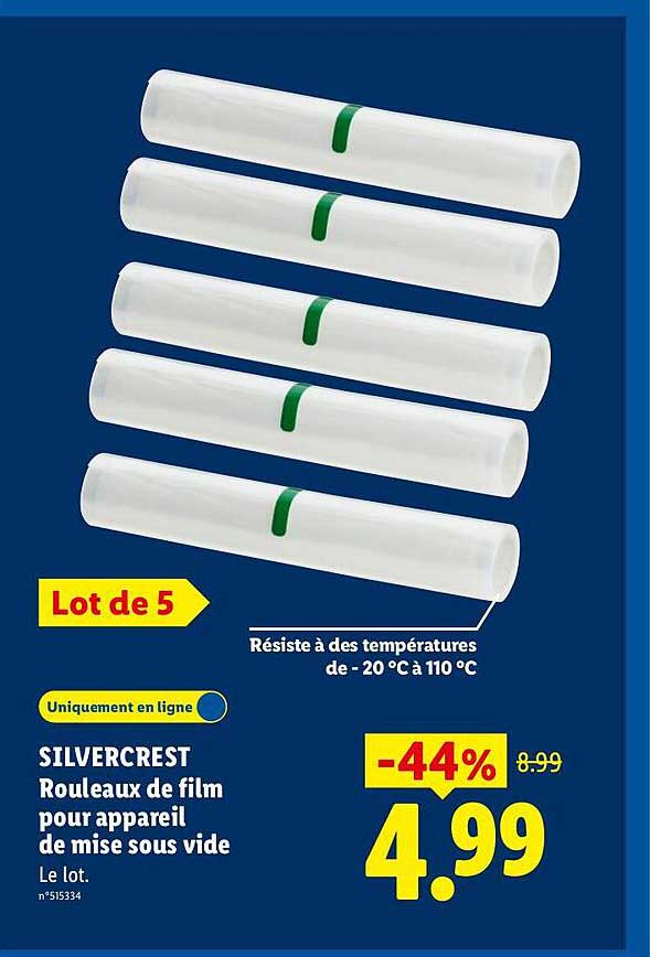 SILVERCREST Rouleaux de film pour appareil de mise sous vide
