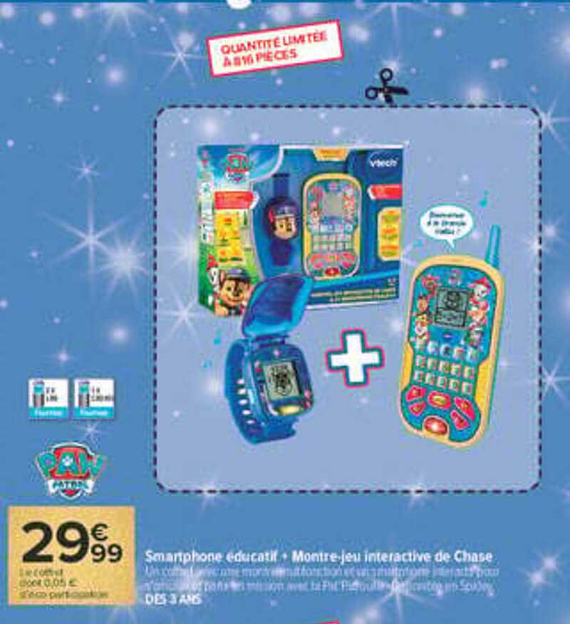 Smartphone éducatif + Montre-jeu interactive de Chase
