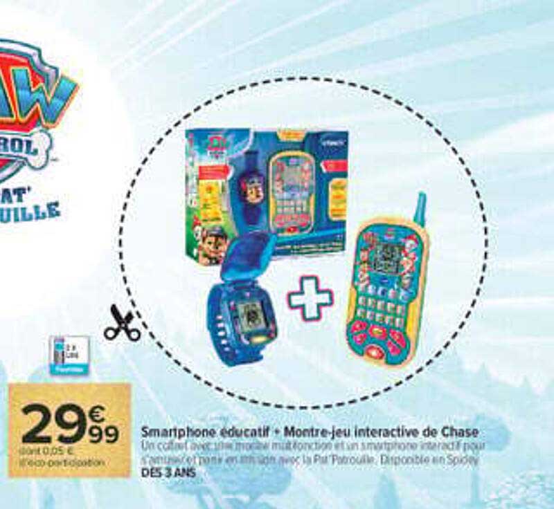 Smartphone éducatif + Montre-jeu interactive de Chase