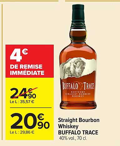 Straight Bourbon Whiskey BUFFALO TRACE 40% vol., 70 cl.