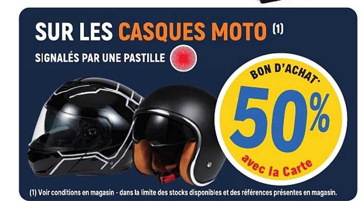 SUR LES CASQUES MOTO