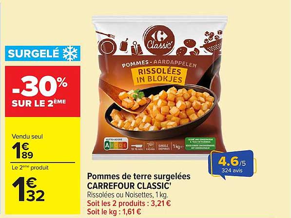 SURGELÉ -30% SUR LE 2ÈME