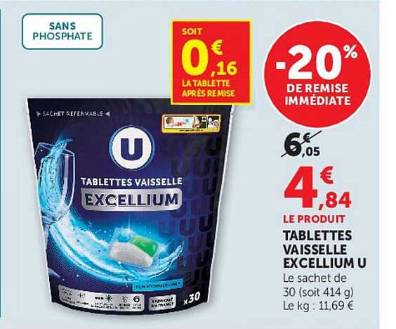 TABLETTES VAISSELLE EXCELLIUM U