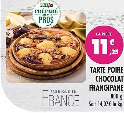 TARTE POIRE CHOCOLAT FRANGIPANE