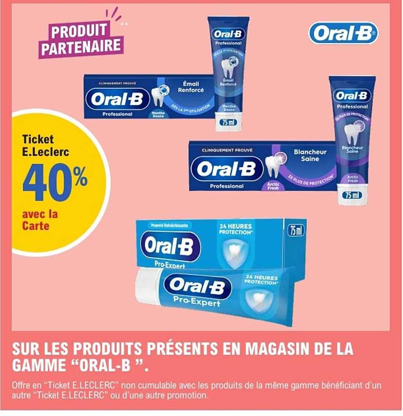Ticket E.Leclerc 40% avec la Carte