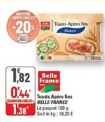 Toasts Apéro fins BELLE FRANCE