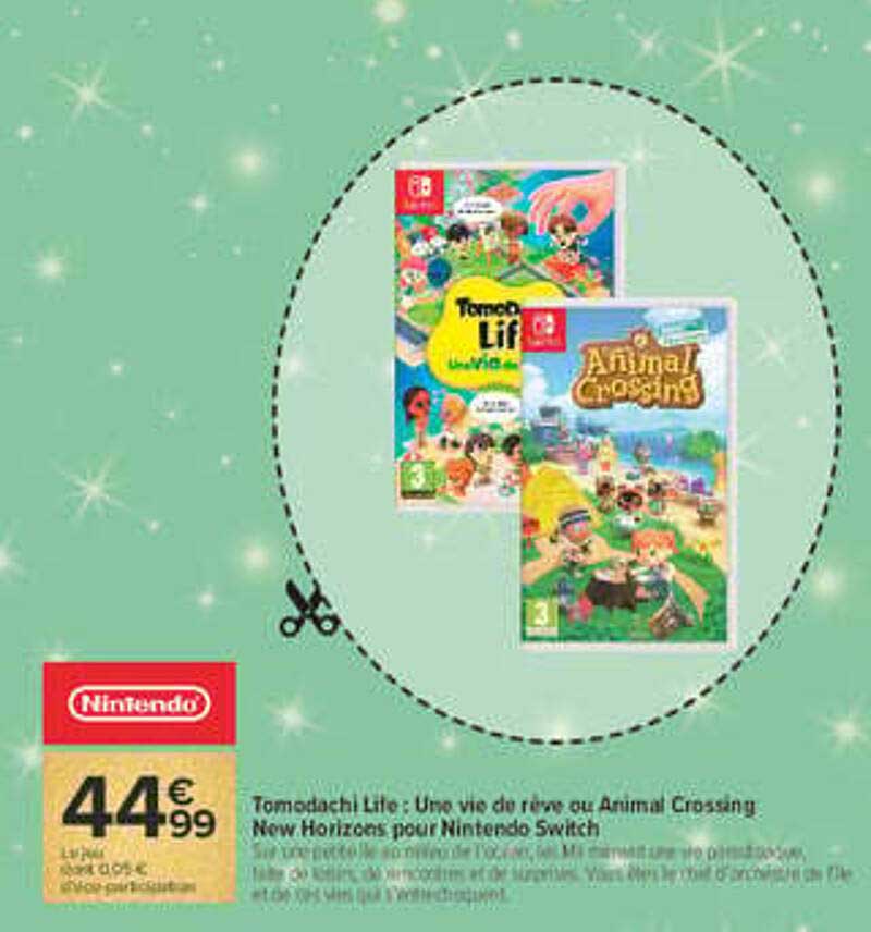 Tomodachi Life : Une vie de rêve ou Animal Crossing New Horizons pour Nintendo Switch