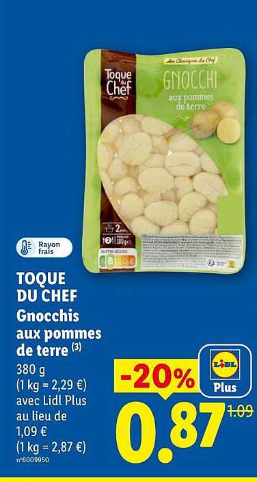 TOQUE DU CHEF Gnocchis aux pommes de terre