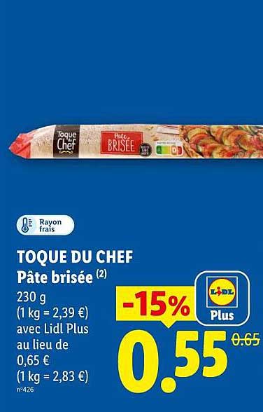 TOQUE DU CHEF Pâte brisée