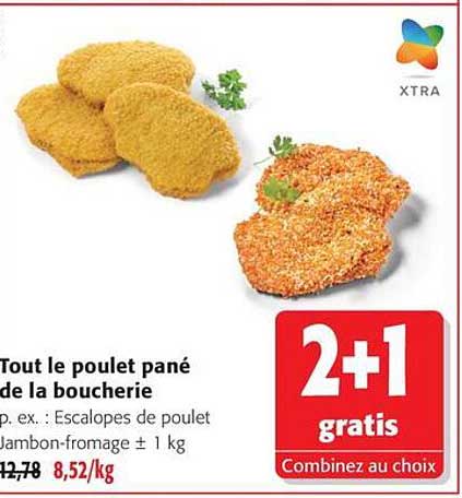 Tout le poulet pané de la boucherie