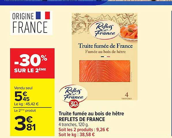 Truite fumée au bois de hêtre RELETS DE FRANCE
