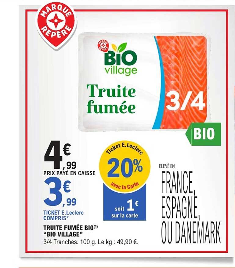 TRUITE FUMÉE BIO “BIO VILLAGE”
