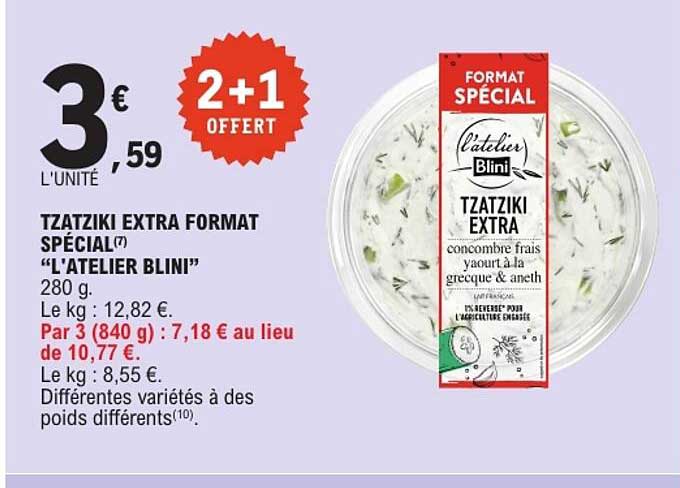 TZATZIKI EXTRA FORMAT SPÉCIAL “L’ATELIER BLINI”