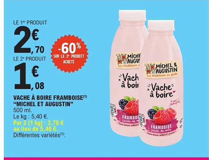 VACHE À BOIRE FRAMBOISE “MICHEL ET AUGUSTIN”
