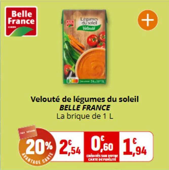 Velouté de légumes du soleil BELLE FRANCE La brique de 1 L