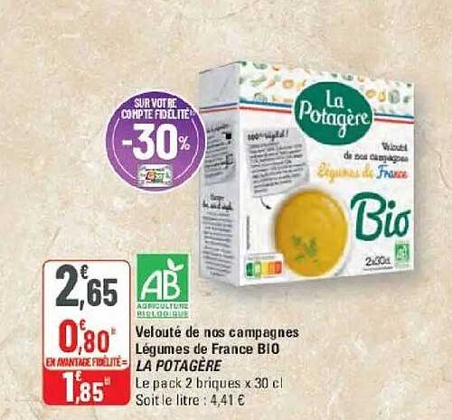 Velouté de nos campagnes Légumes de France BIO LA POTAGERE