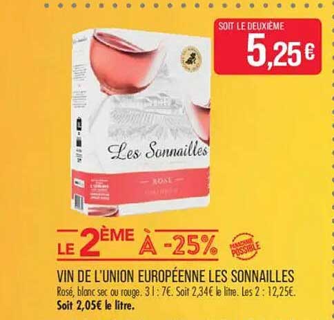 VIN DE L'UNION EUROPÉENNE LES SONNAILLES