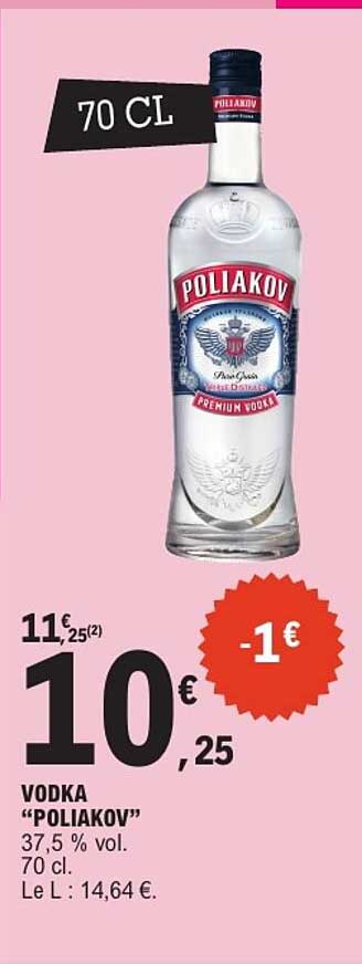 VODKA “POLIAKOV” 37,5 % vol. 70 cl.