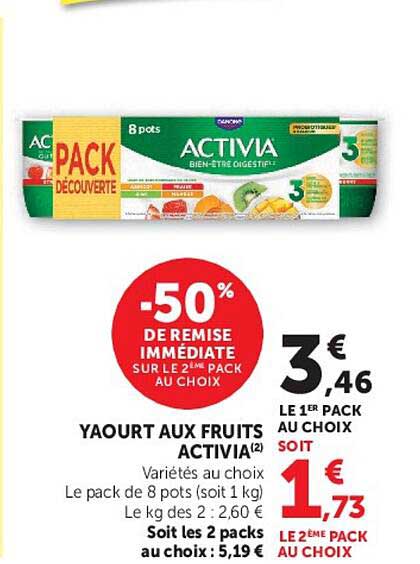 YAOURT AUX FRUITS ACTIVIA