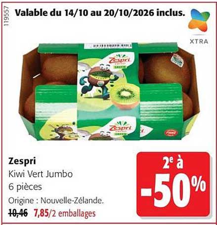 Zespri Kiwi Vert Jumbo 6 pièces
