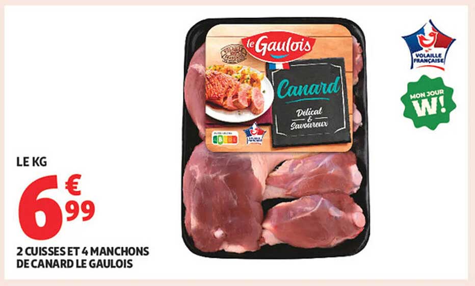 2 cuisses et 4 manchons de canard Le Gaulois