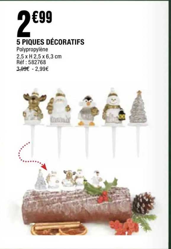 5 PIQUES DÉCORATIFS