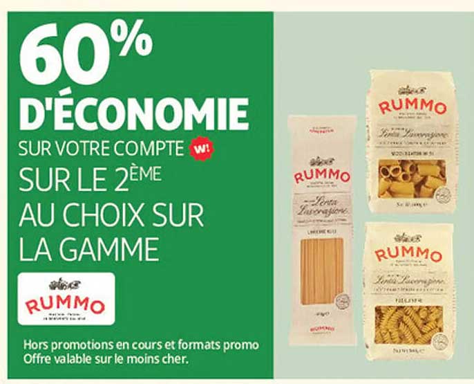 60% D'ÉCONOMIE SUR VOTRE COMPTE SUR LE 2ÈME AU CHOIX SUR LA GAMME