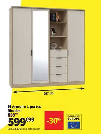 Armoire 3 portes Rhodes