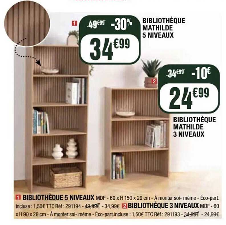 BIBLIOTHÈQUE MATHILDE 5 NIVEAUX