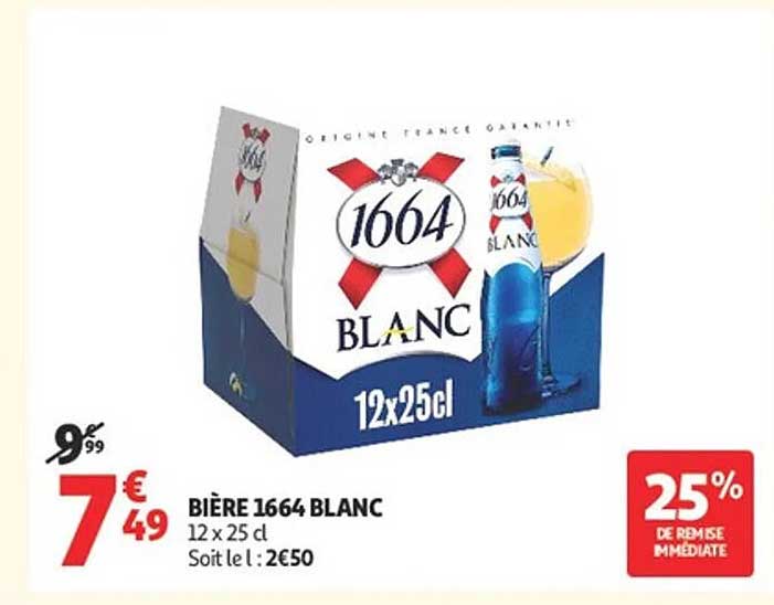BIÈRE 1664 BLANC 12 x 25 cl