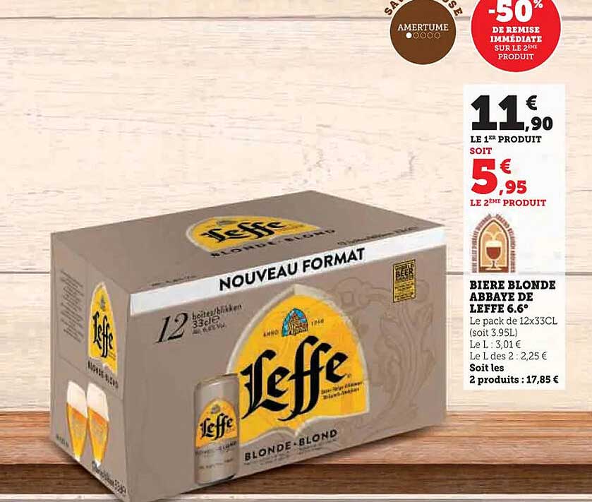 BIERE BLONDE ABBAYE DE LEFFE 6.6°