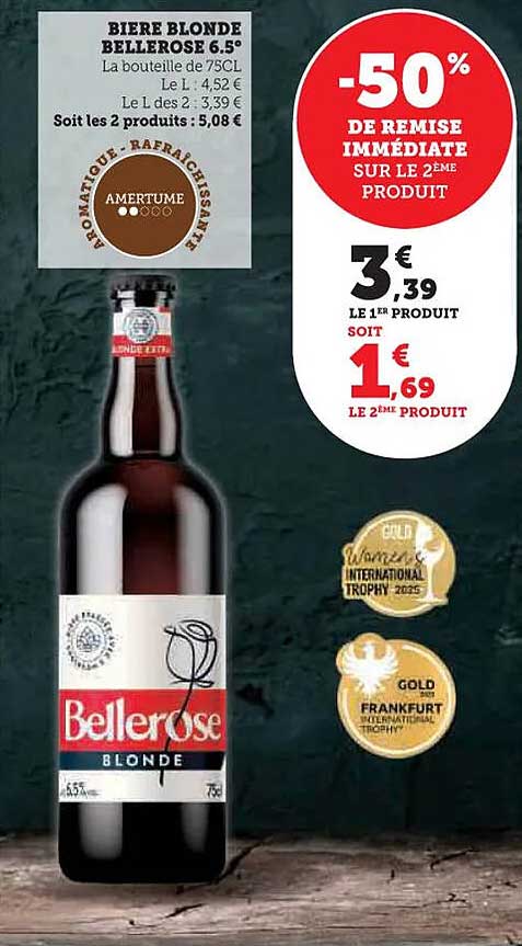 BIERE BLONDE BELLEROSE 6.5°