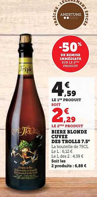BIERE BLONDE CUVEE DES TROLLS 7.5°