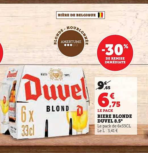 BIERE BLONDE DUVEL 8.5°