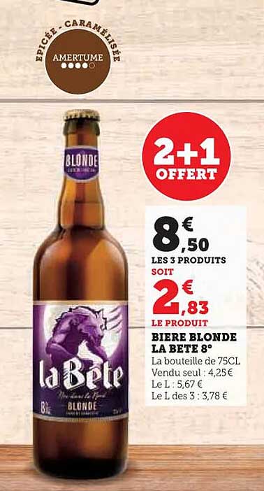 BIERE BLONDE LA BETE 8°
