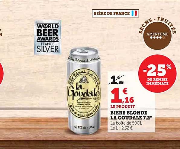 BIERE BLONDE LA GOUDALE 7.2°