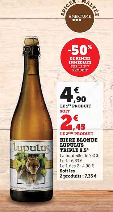 BIERE BLONDE LUPULUS TRIPLE 8.5°