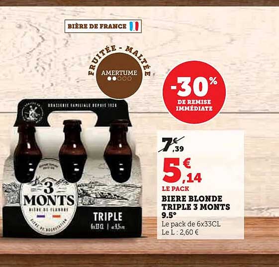 Bière Blonde Triple 3 Monts