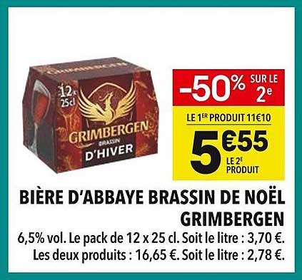 Bière d'Abbaye Brassin de Noël Grimbergen