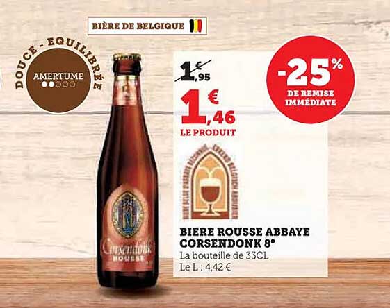 Bière Rousse Abbaye Corsendonk 8°