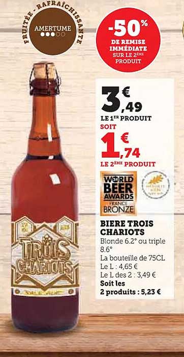 BIERE TROIS CHARIOTS