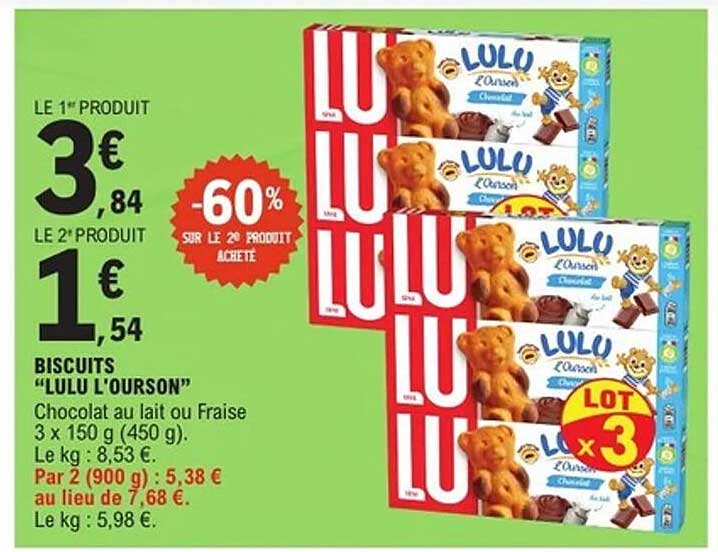BISCUITS "LULU L'OURSON"