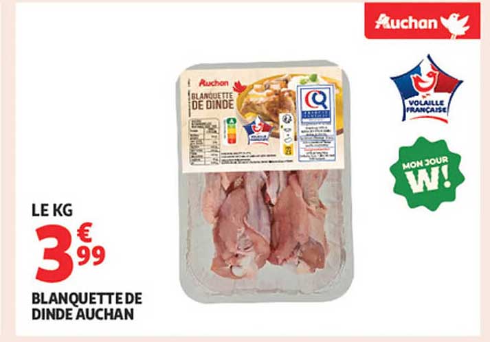 BLANQUETTE DE DINDE AUCHAN