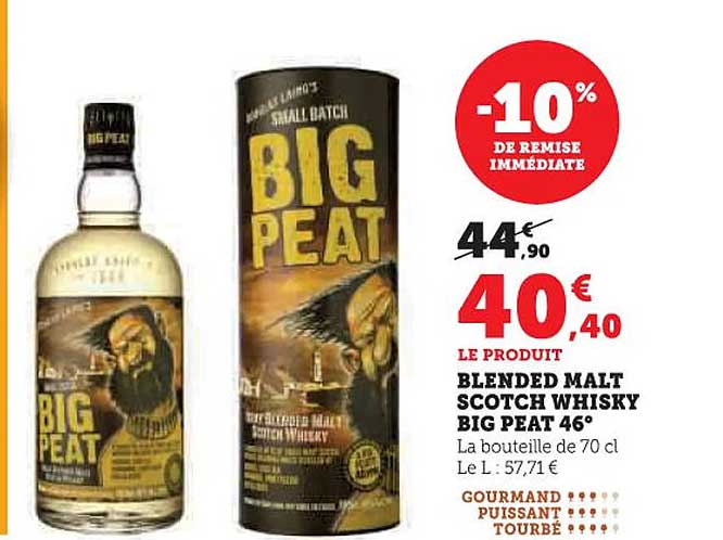BLENDED MALT SCOTCH WHISKY BIG PEAT 46°