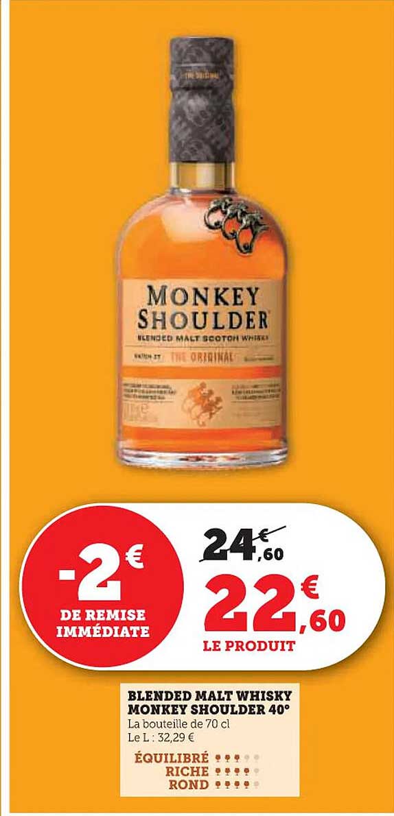 BLENDED MALT WHISKY MONKEY SHOULDER 40°